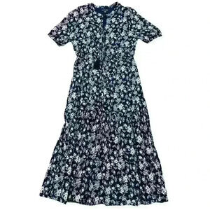 EUC Saks Fifth Avenue Peasant Style Floral Maxi Dress Size M​